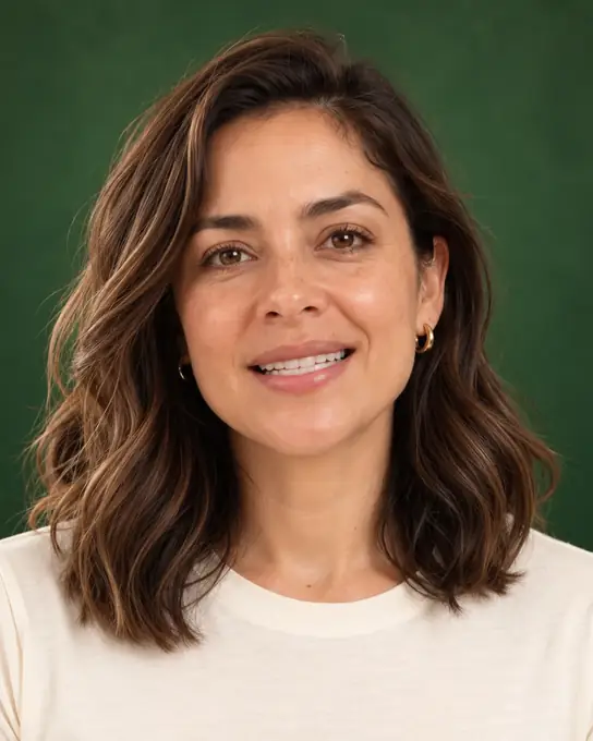 Portrait of Lía Vega, the AI-created presenter of Home Tools Finds